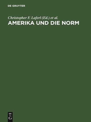 cover image of Amerika und die Norm